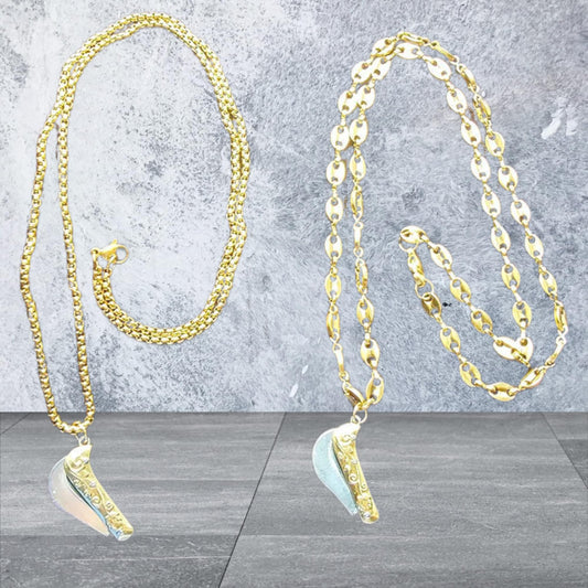 ensemble collier et pendentif serpette