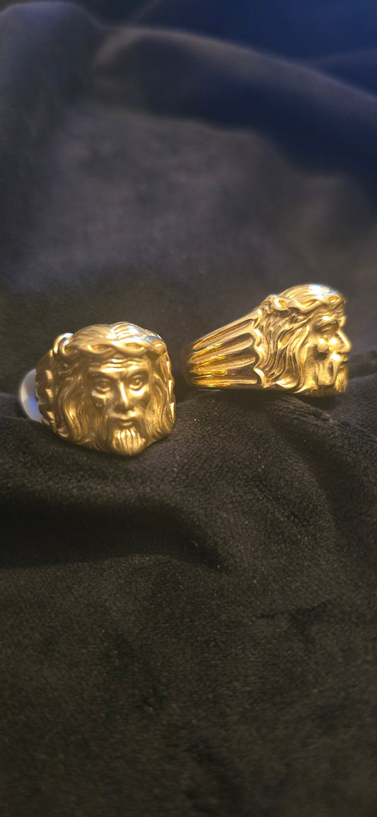 Bague tête de christ