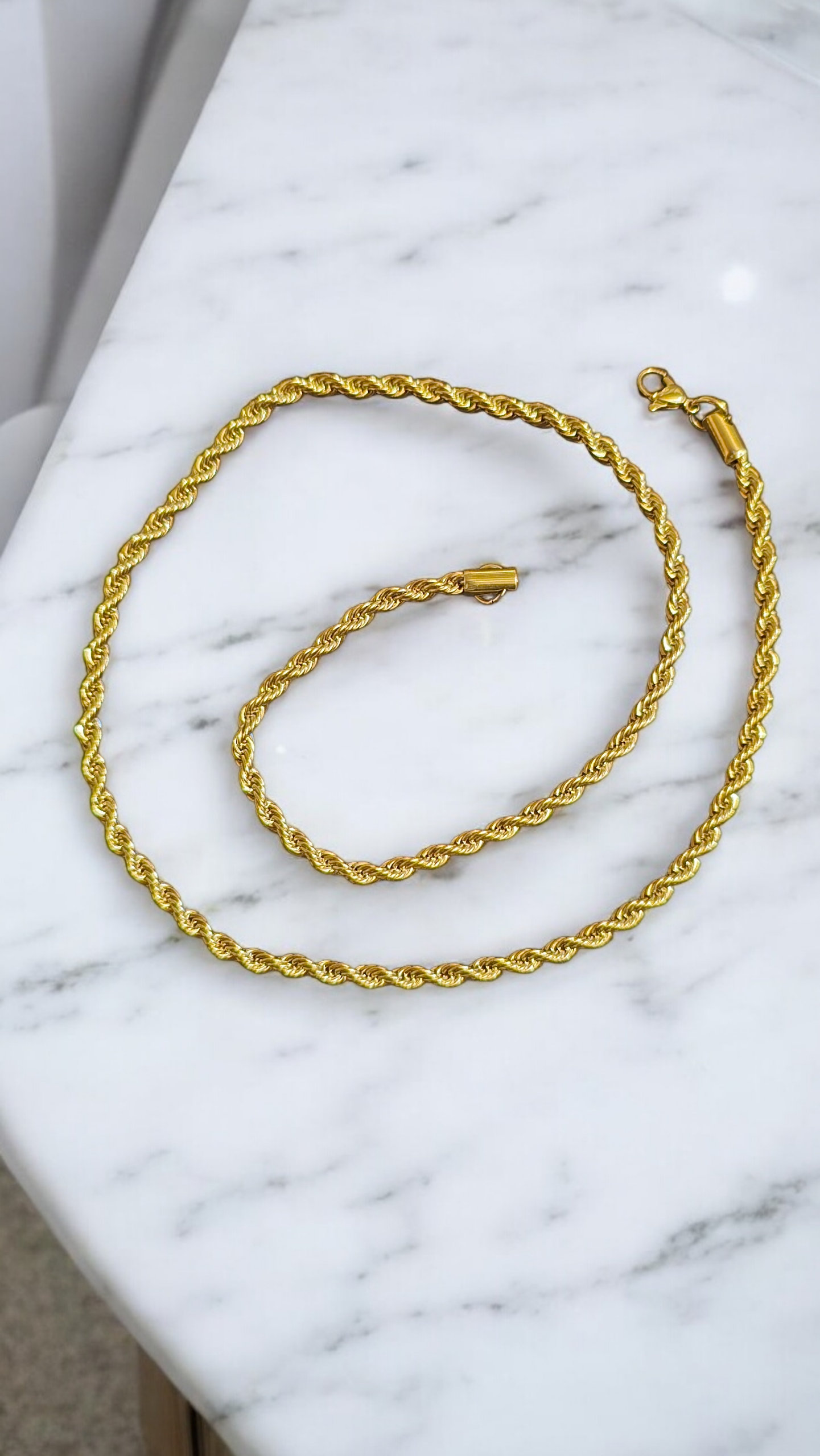 Collier Chaine torsadé d'oré