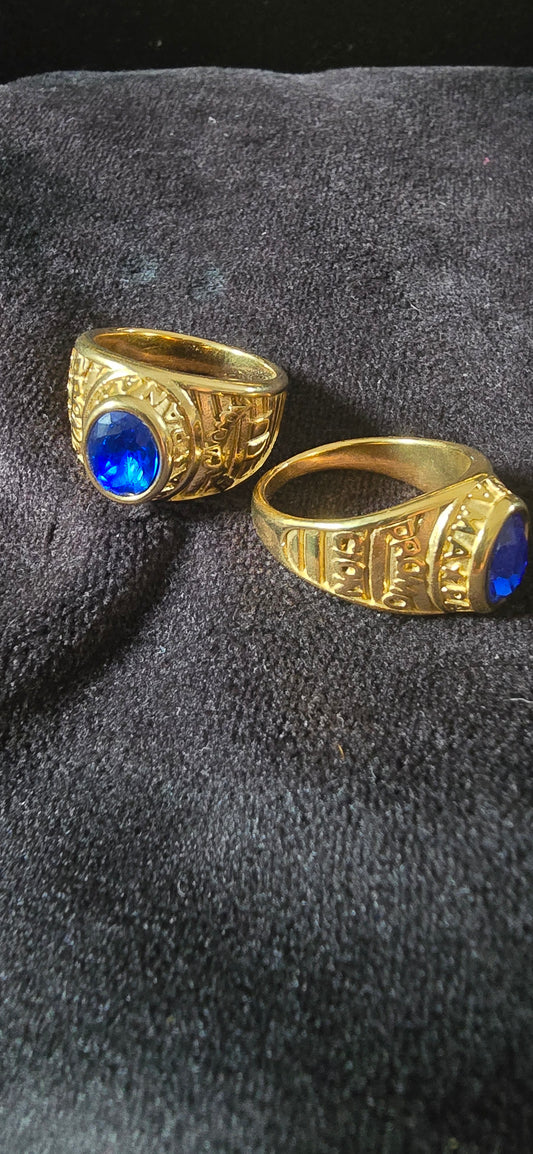 bague universitaire pierre bleu