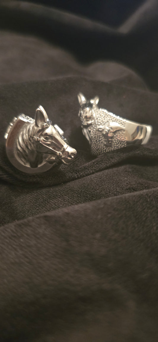 Bague fer à cheval  argenté