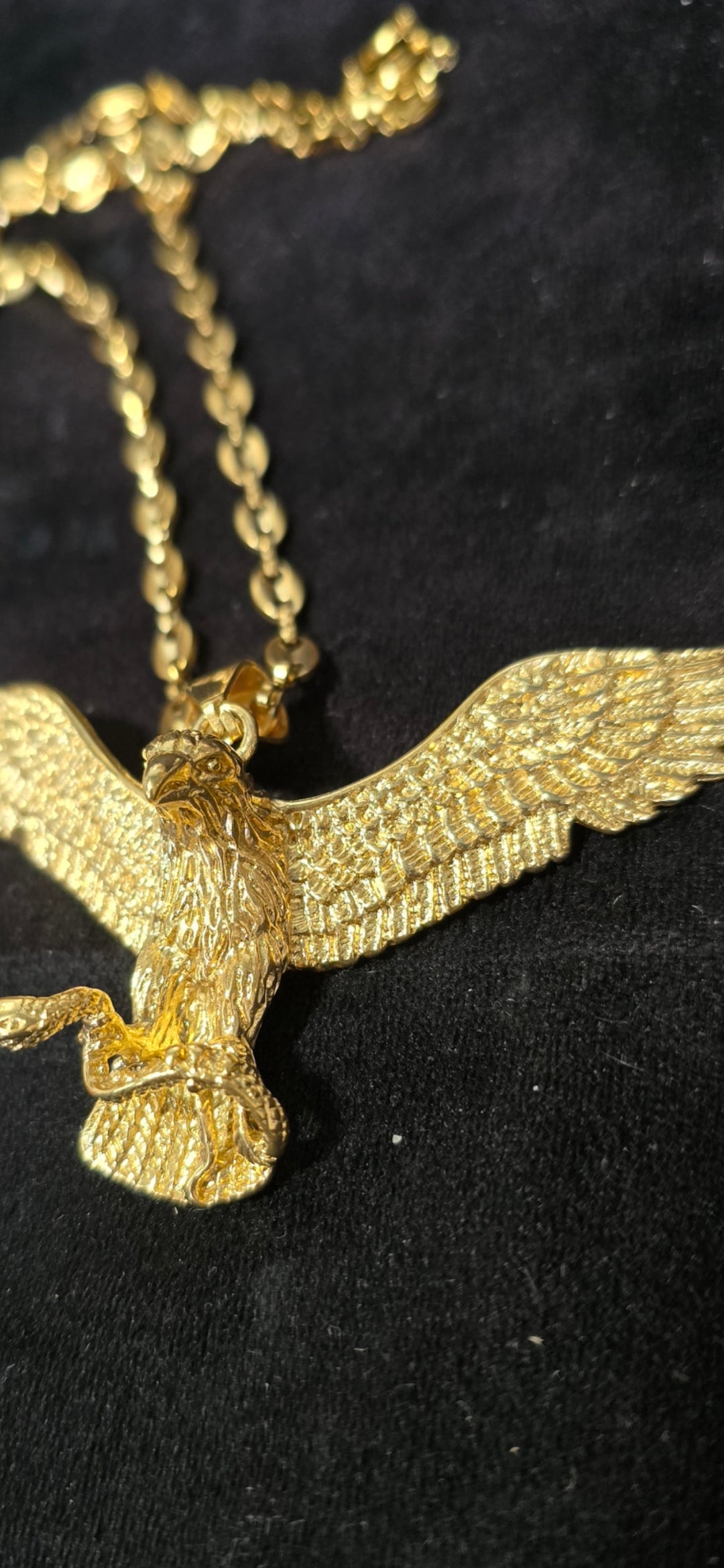 ensemble collier et pendentif aigle