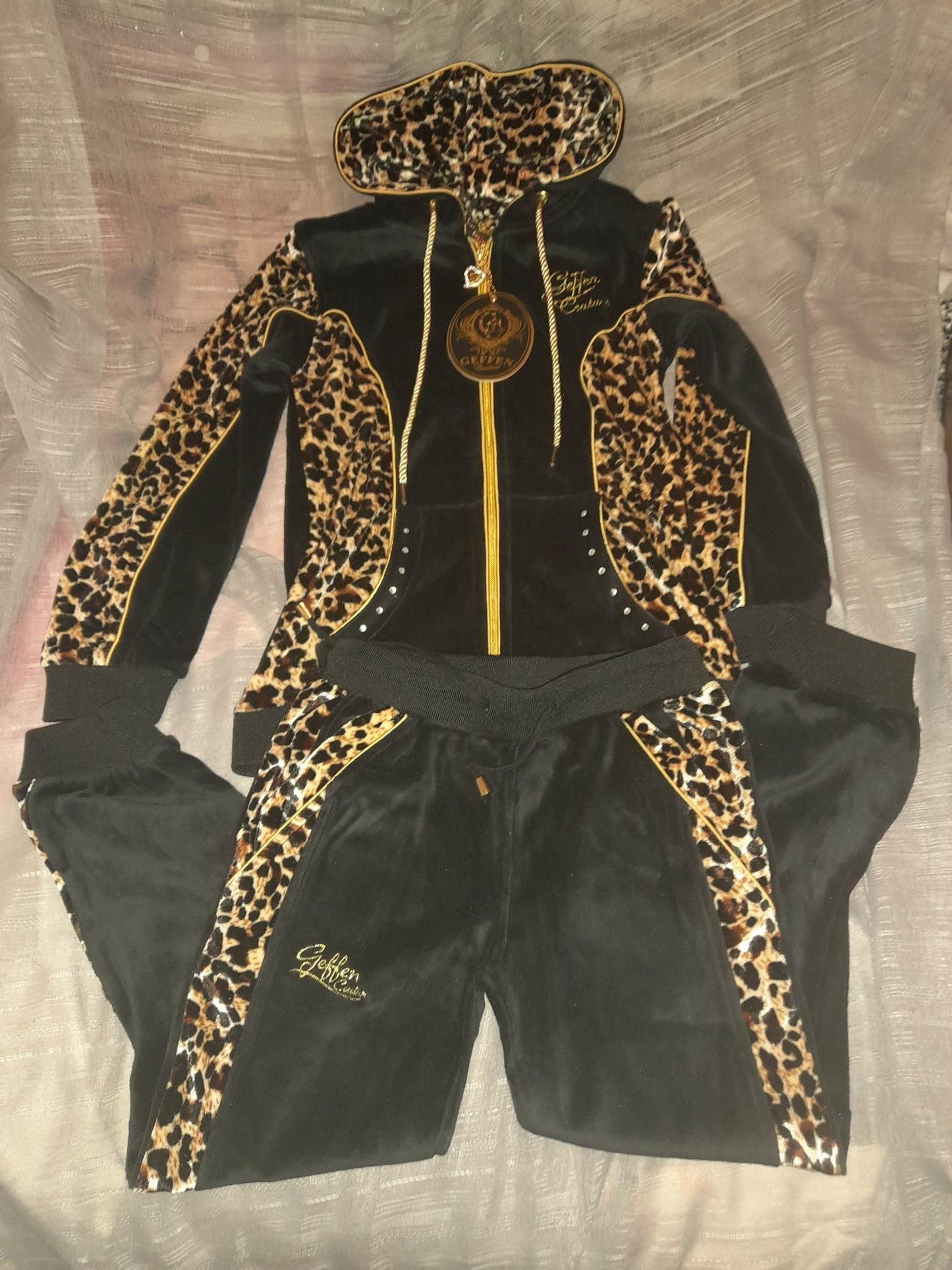 Ensemble noir Léopard enfant