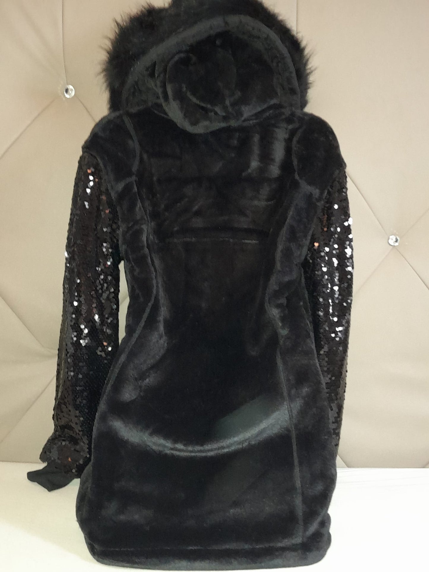 veste polaire geffen noir paillette