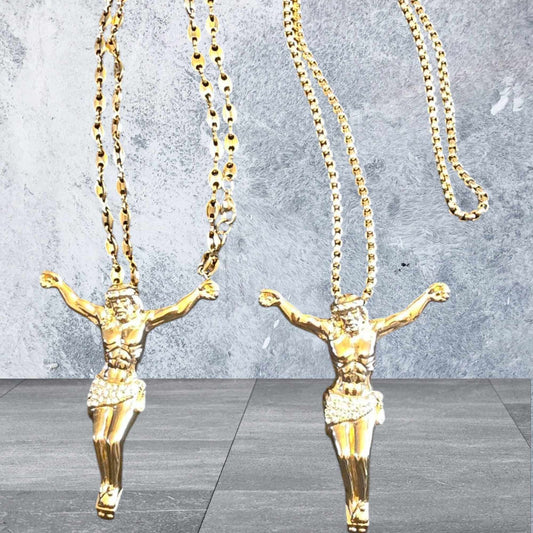 ensemble collier et  pendentif christ