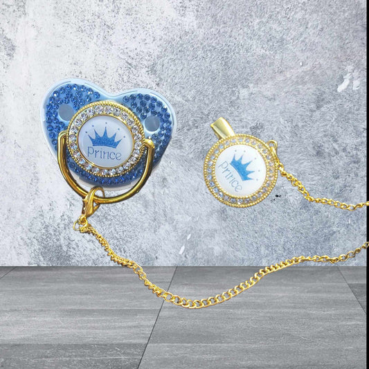 tétine et attache tétine de luxe prince