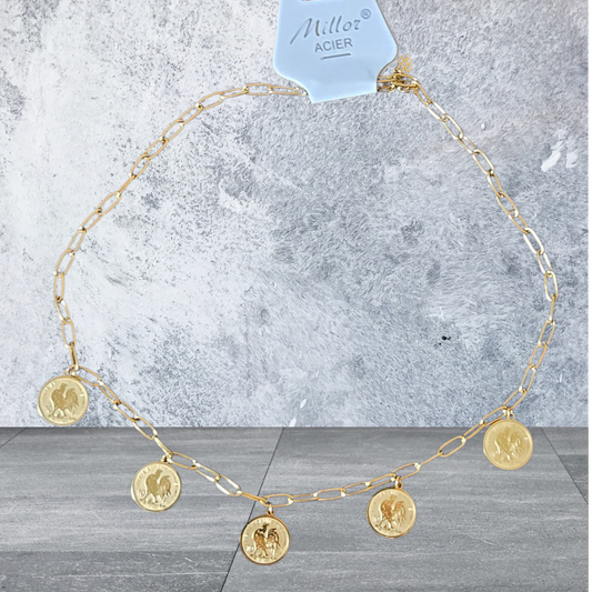 collier pièces napoléon