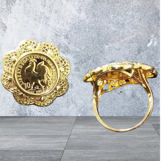 bague  pièces coq