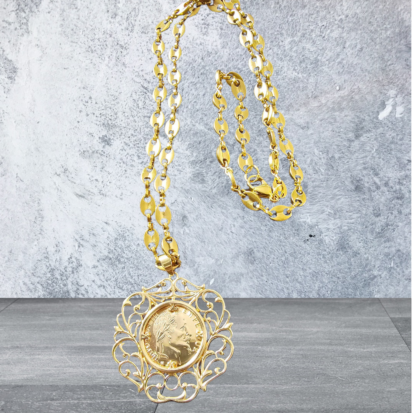 collier pièces napoléon