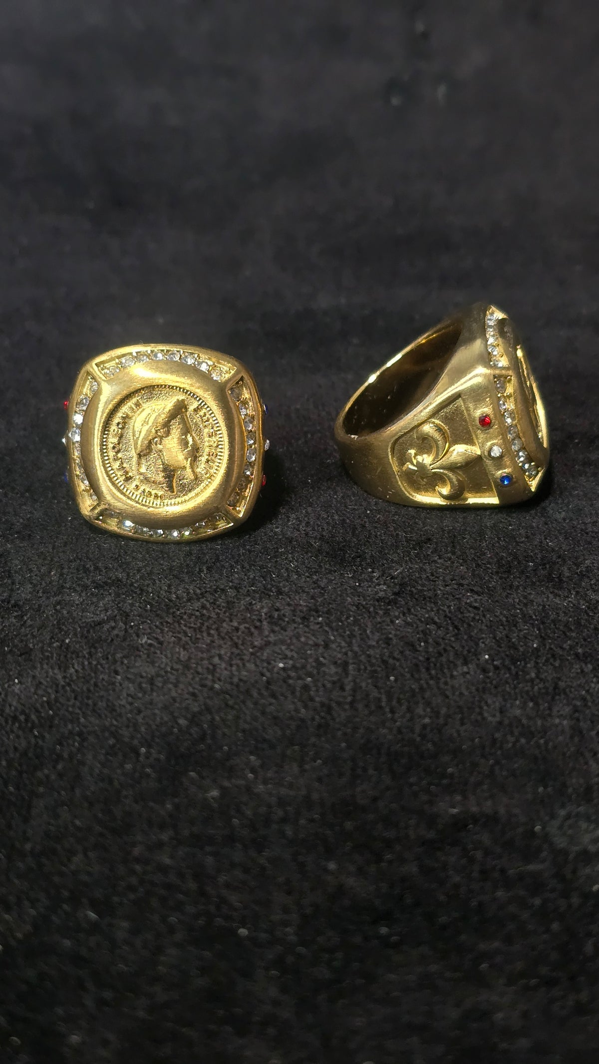 Bague Pièce Napoléon 3 Acier Inoxydable & Or Fin 18K —