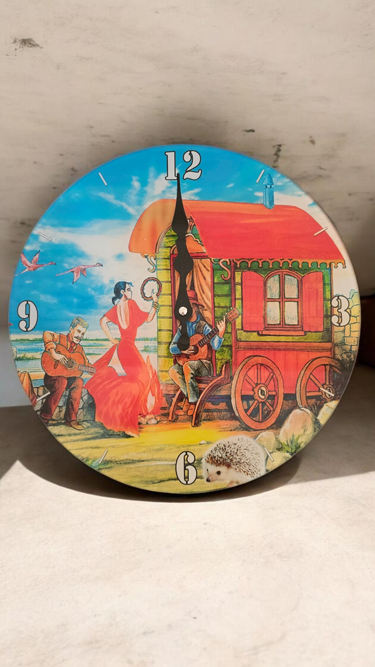 Horloge roulotte