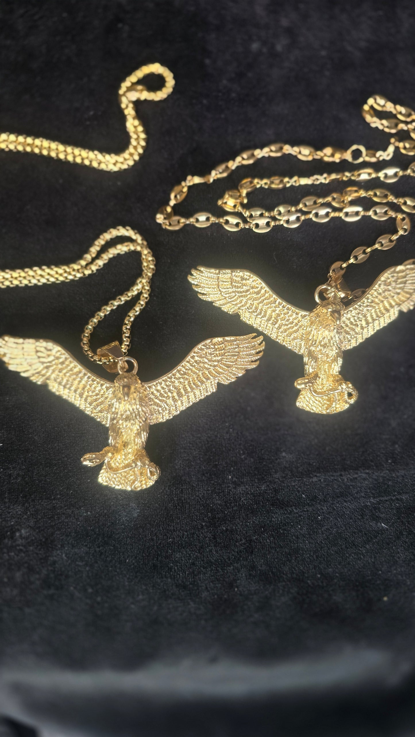 ensemble collier et  pendentif aigle