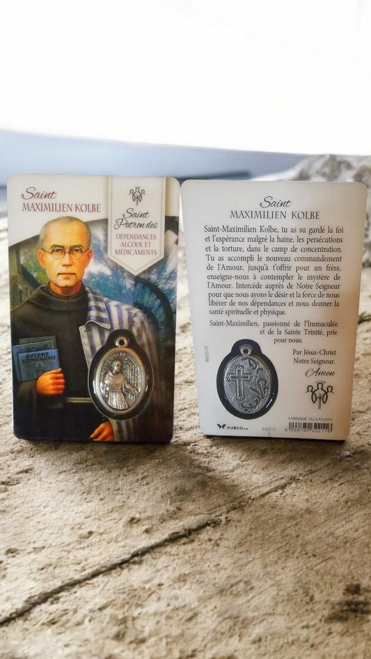 Médaille prière saint maximilien kolbe