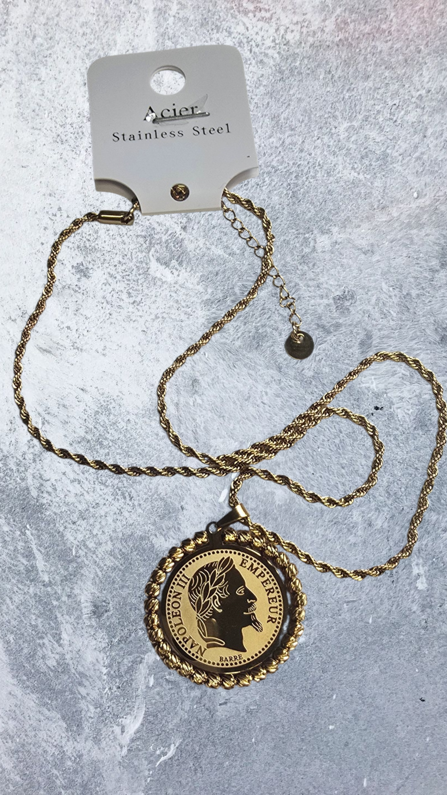 collier pièces napoléon