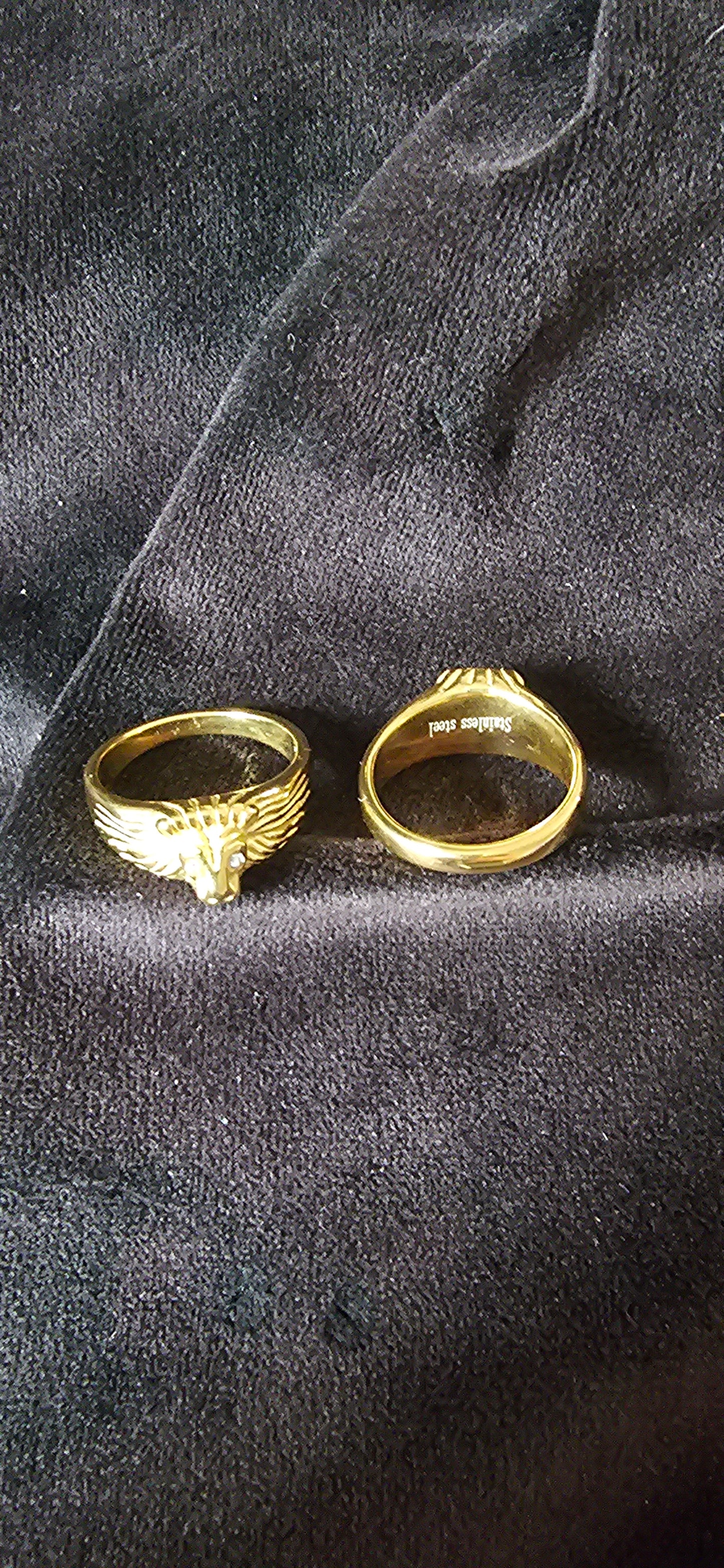 Bague lion pierre blanc