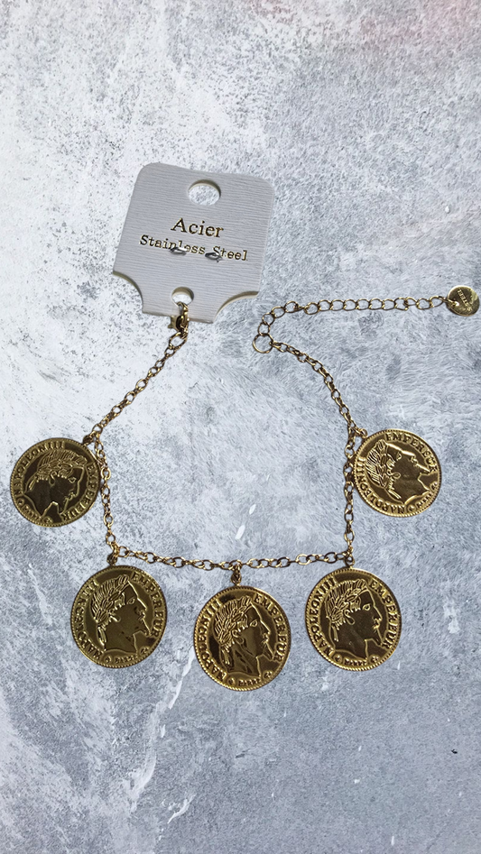 Bracelet  pièces napoléon