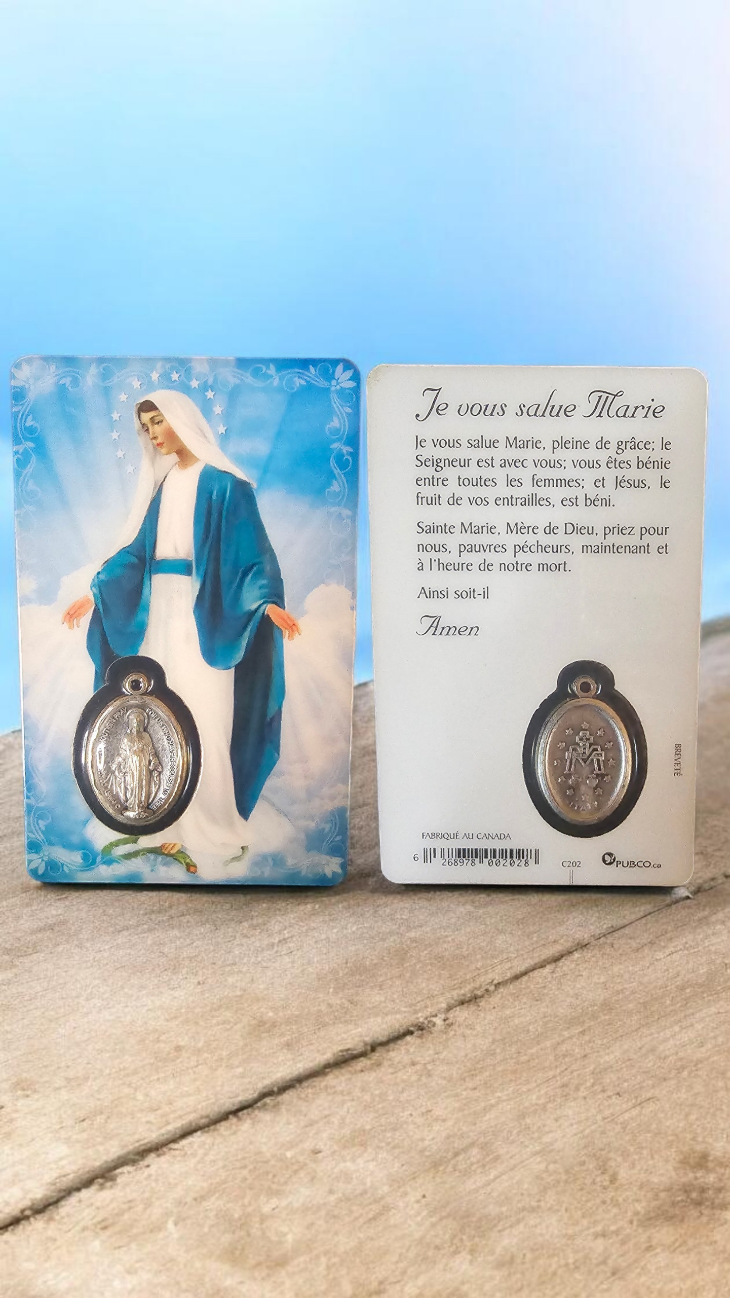 Médaille prière  marie