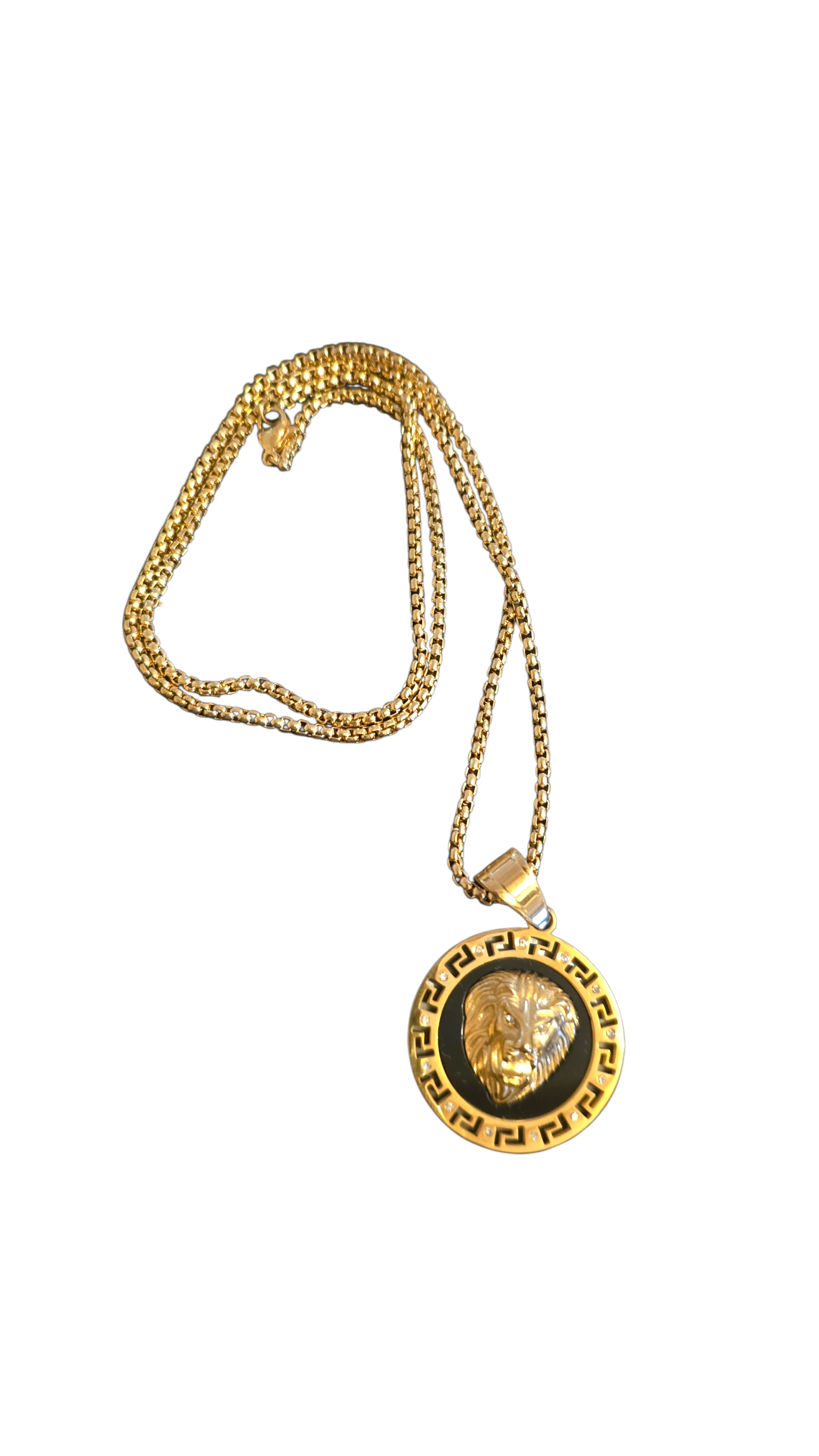 ensemble collier et  pendentif lion