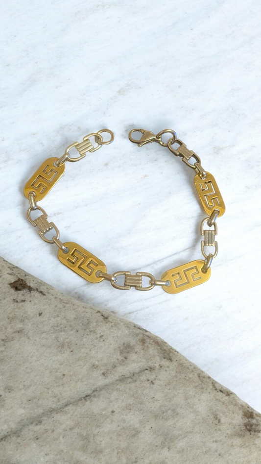 Bracelet givenchy argenté et d'oré