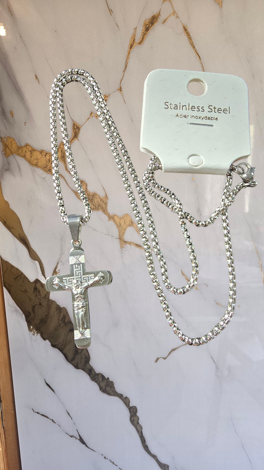 Collier Croix argenté