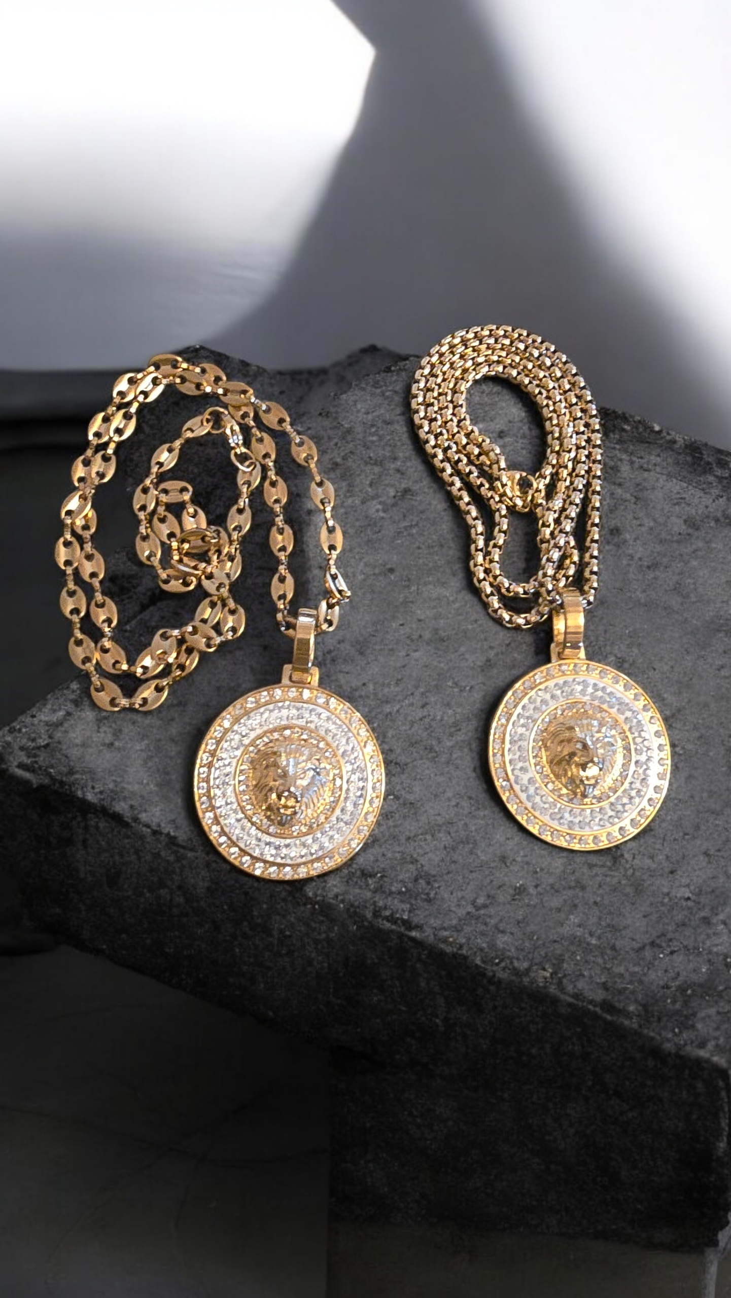 ensemble collier et  pendentif lion