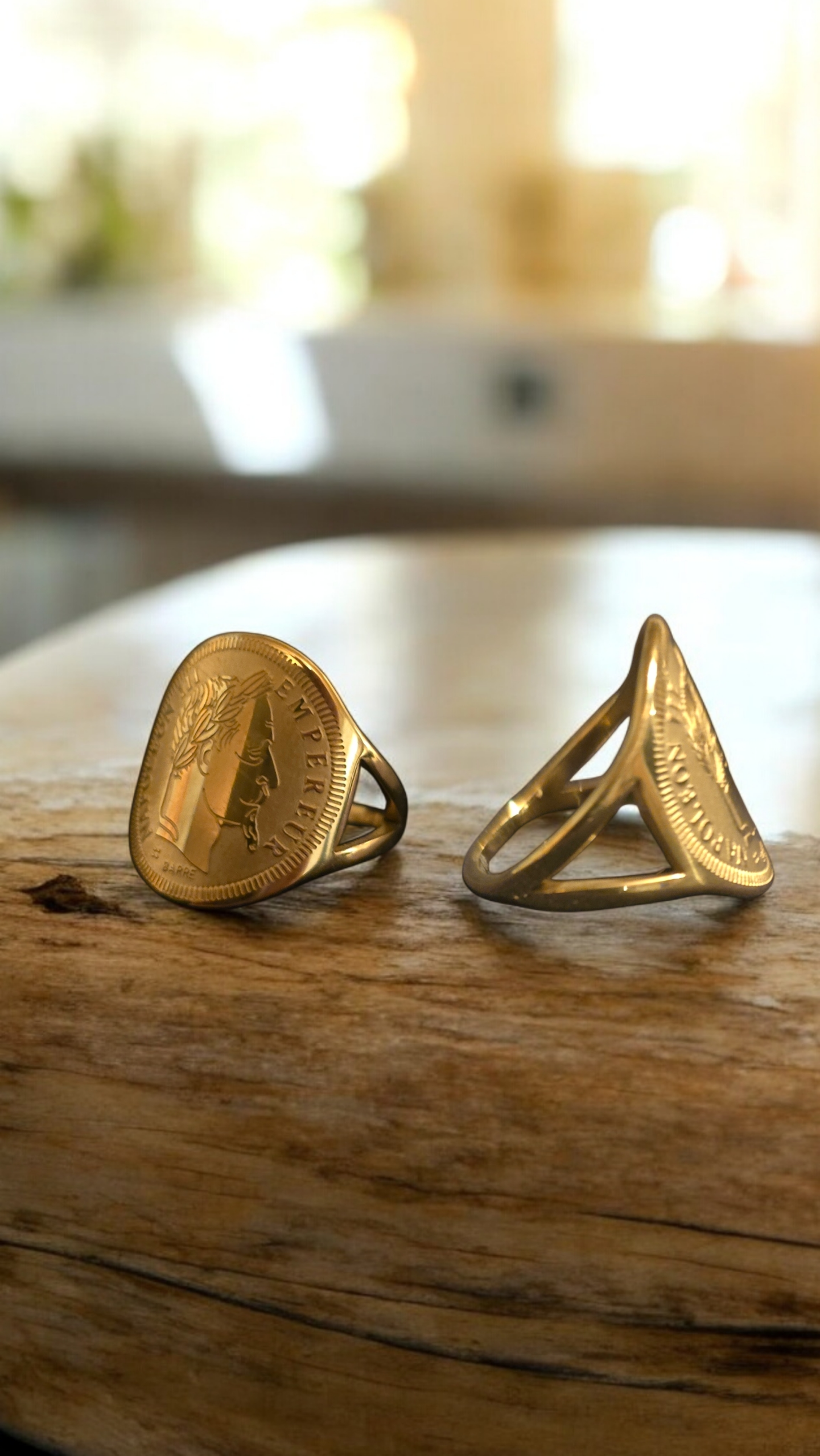 Bague pièces napoléon plier