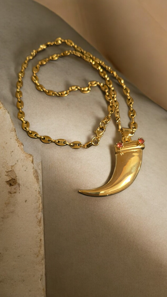 ensemble collier et  pendentif griffe de lion