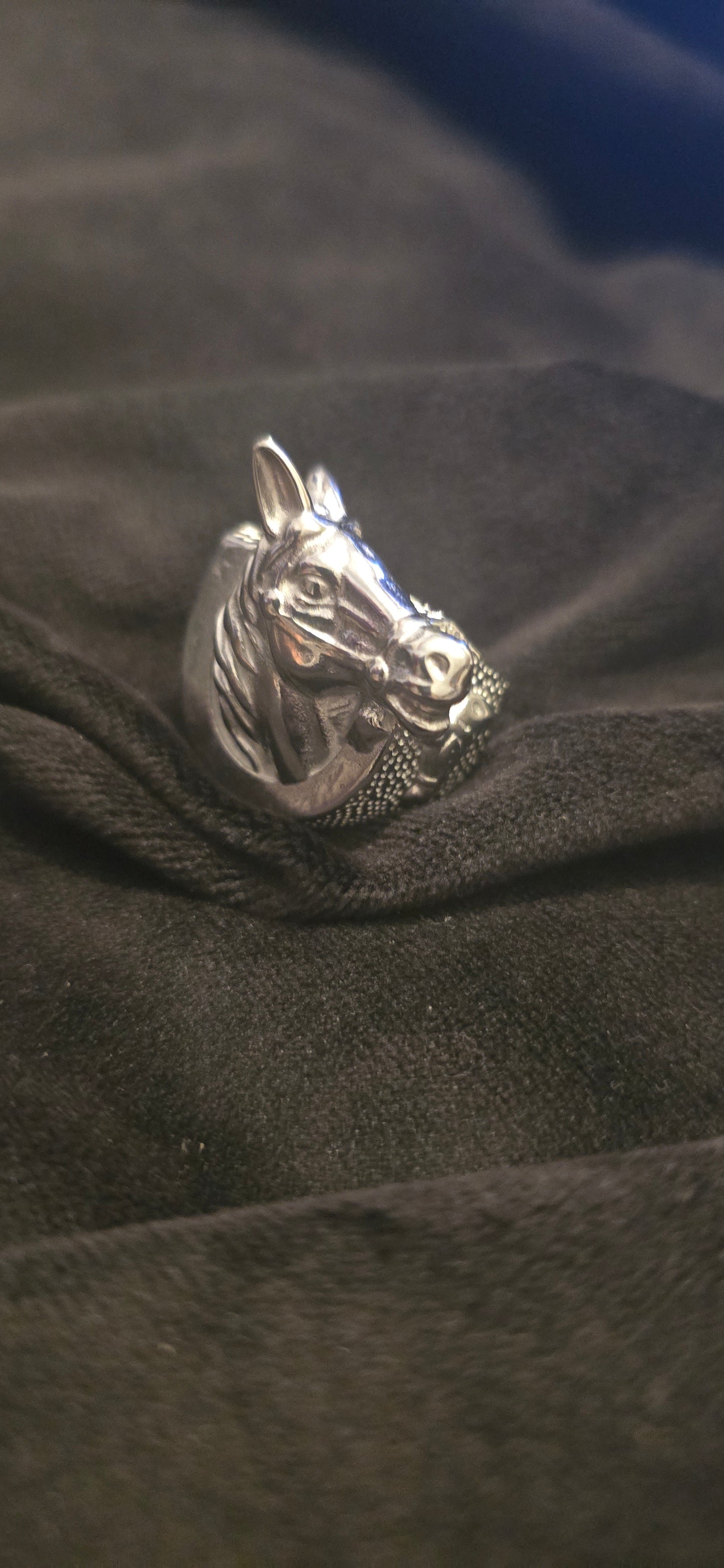 Bague fer à cheval  argenté