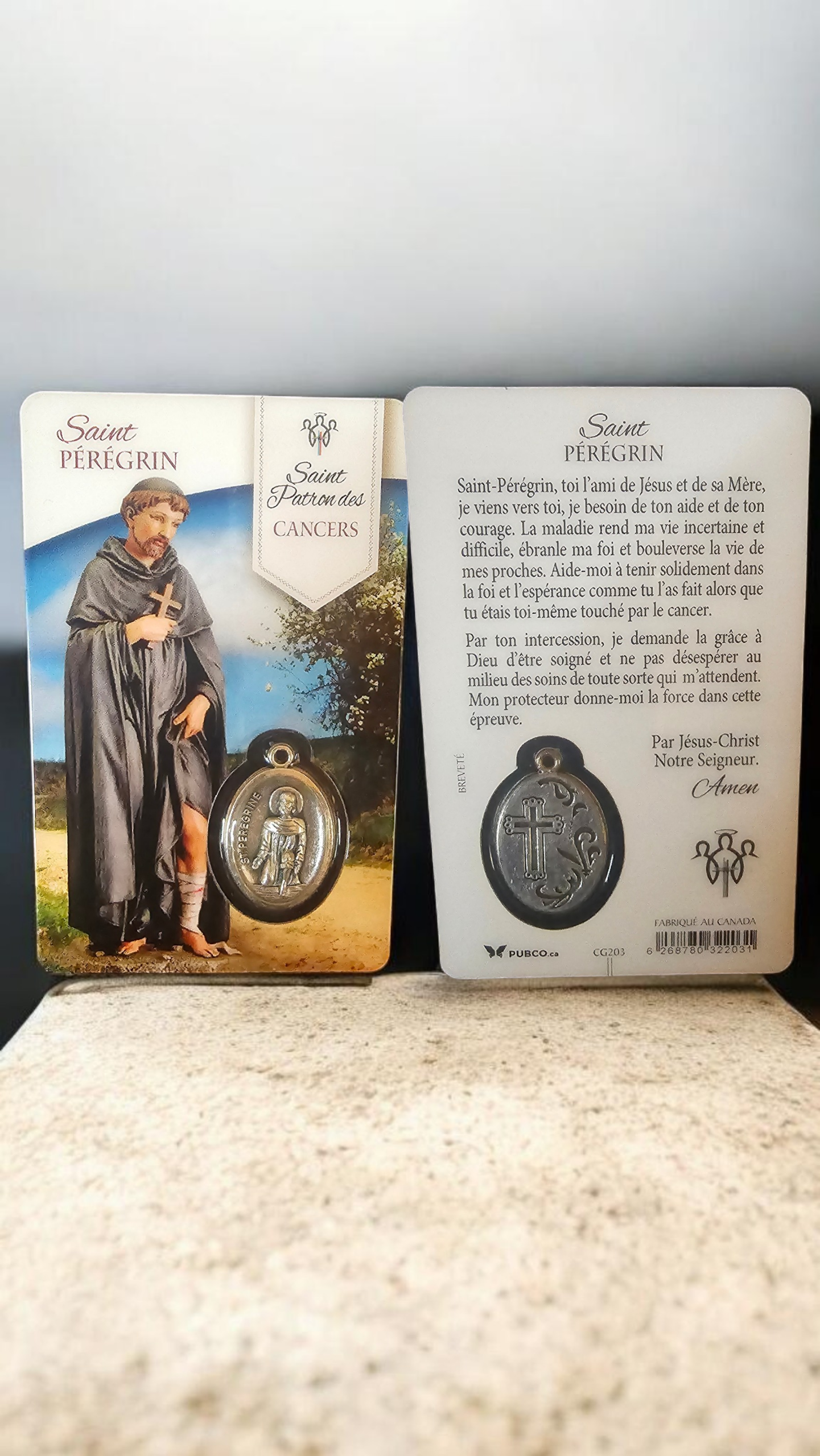 Médaille  saint pérégrin