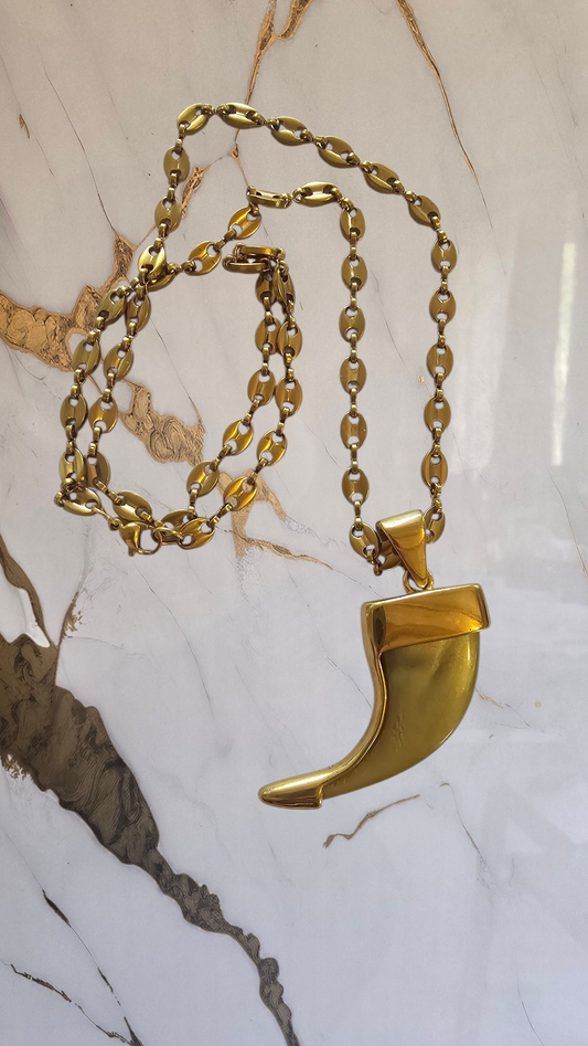 ensemble collier et  pendentif griffe de lion