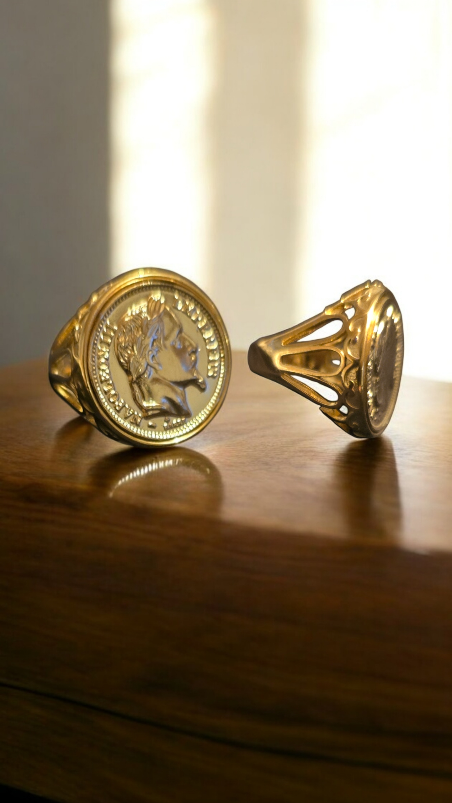 Bague pièces napoléon