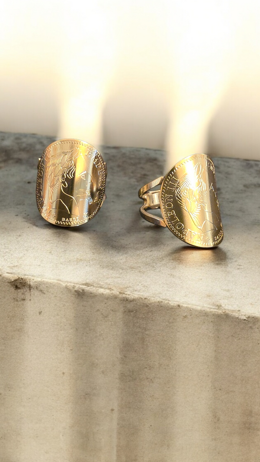 Bague pièces napoléon plier