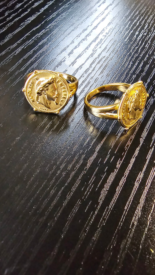 Bague pièces napoléon