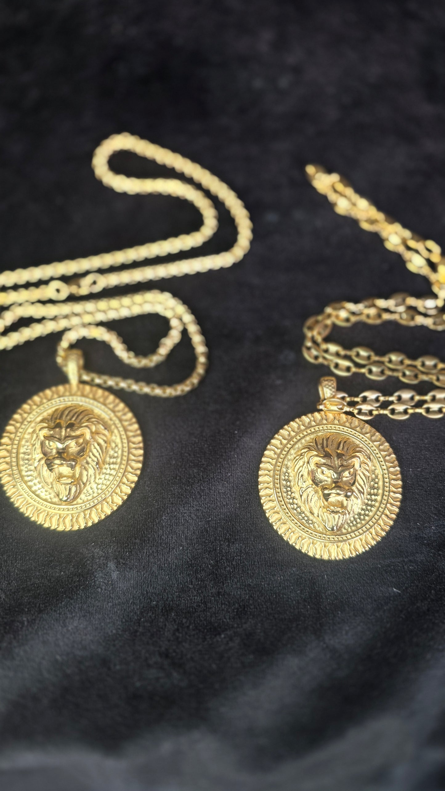 ensemble collier et  pendentif lion