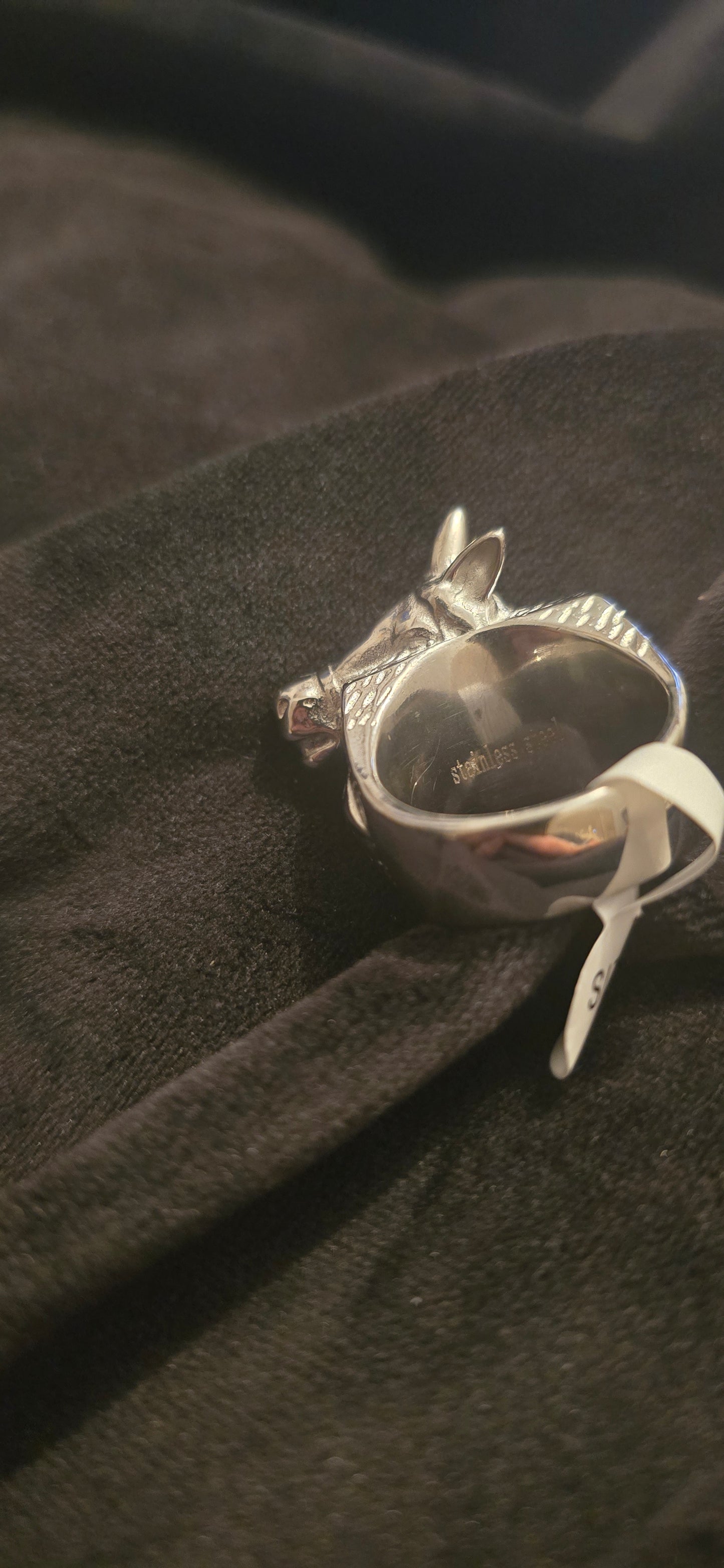 Bague fer à cheval  argenté