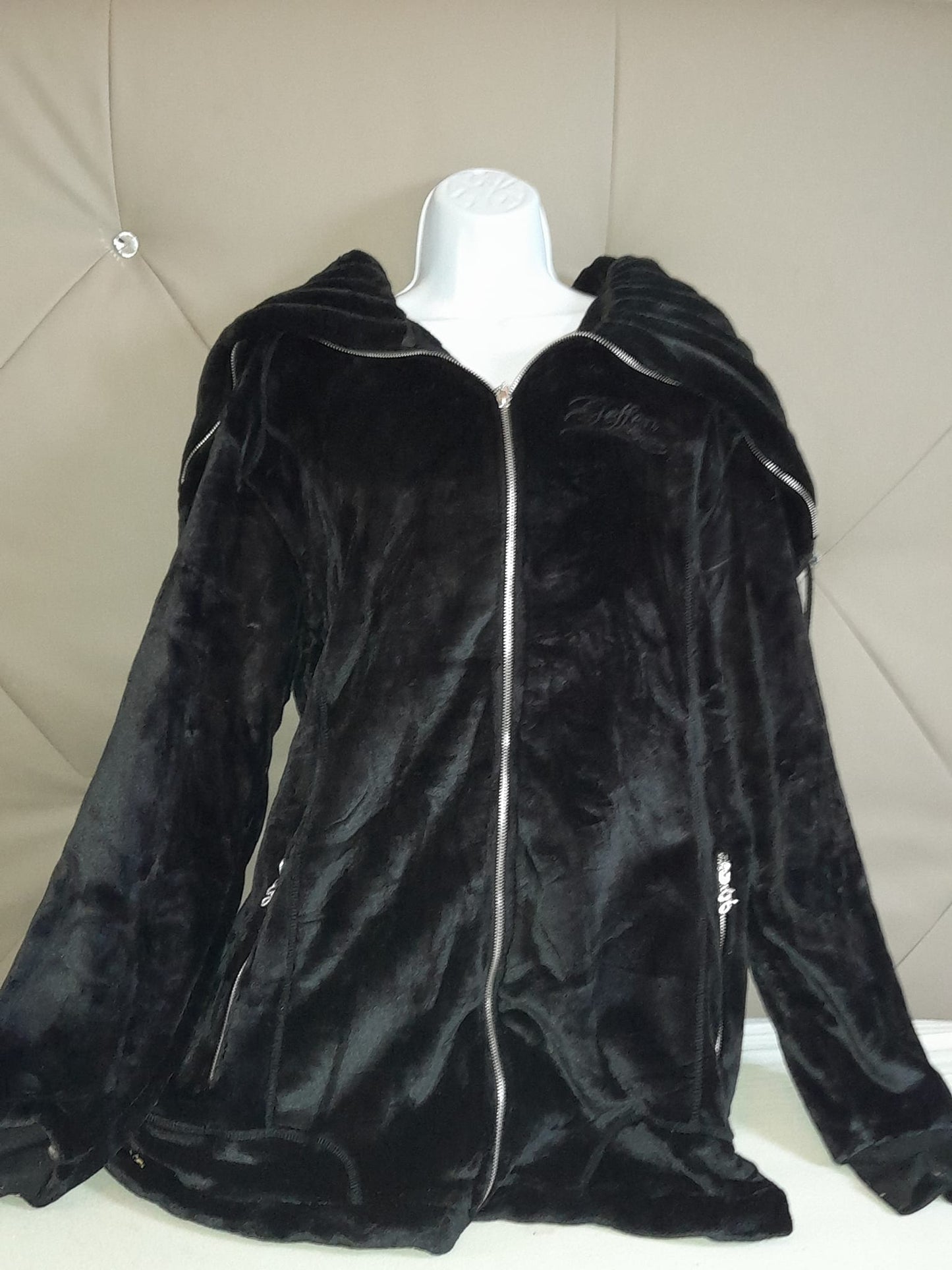 VESTE POLAIRE NOIR LONG